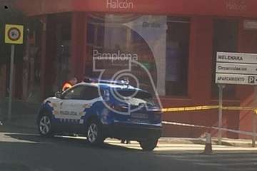 Caída de cascotes de un edificio plurifamiliar de Los Llanos de Telde (Foto TA)