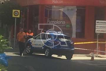 Caída de cascotes de un edificio plurifamiliar de Los Llanos de Telde (Foto TA)