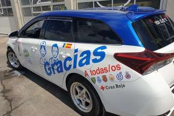 Gracias de un taxista de Telde a los servicios esenciales (Foto TA)