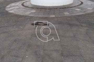 Manchas de aceite sobre el pavimento de cantería de la plaza de San Juan (Foto TA)