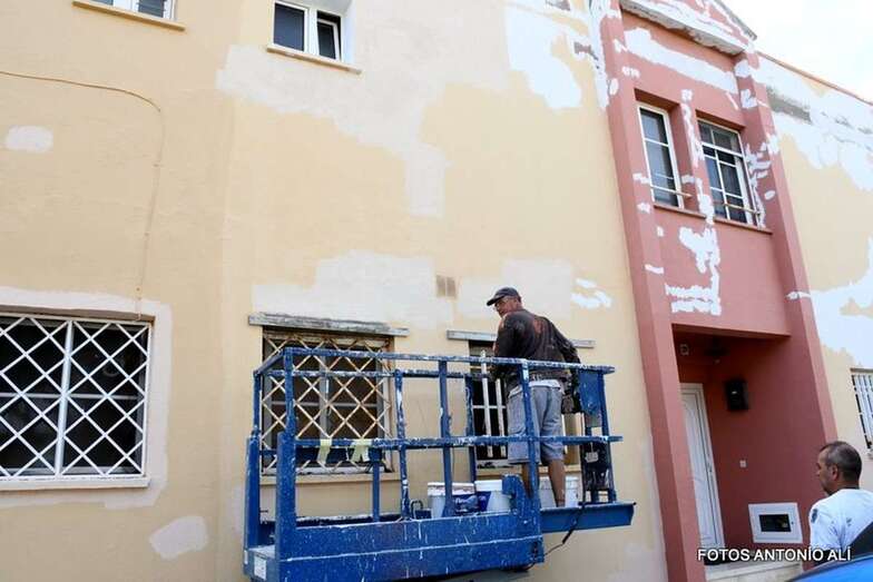 La empresa Canarias Sea construcciones ejecuta los trabajos (Foto Antonio Alí)