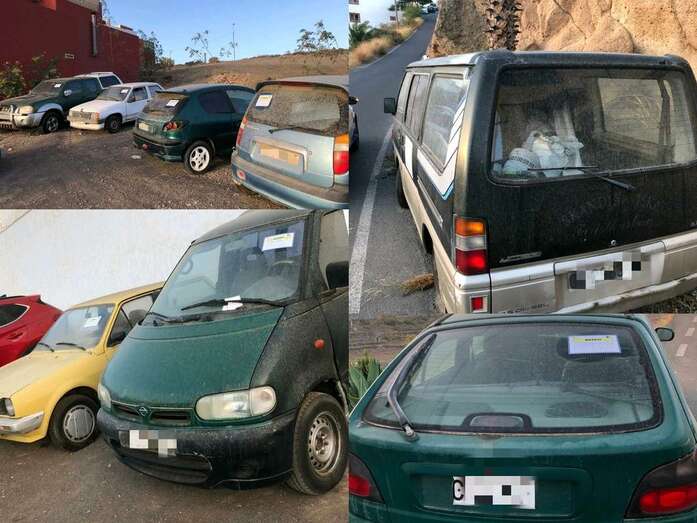 Vehículos retirados por la Policía Local/TA.