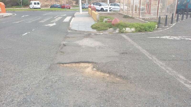 Imagen del socavón (Foto TA)