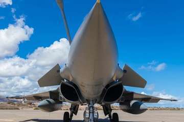 Maniobras militares en el cielo de Telde/Antonio Rico.