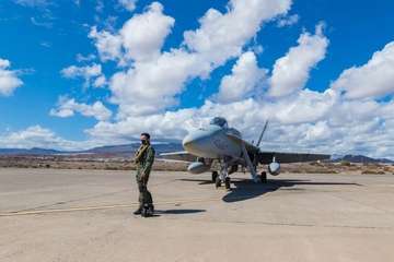 Maniobras militares en el cielo de Telde/Antonio Rico.