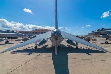 Maniobras militares en el cielo de Telde/Antonio Rico.
