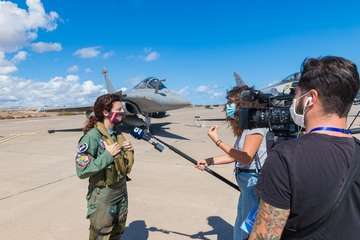 Maniobras militares en el cielo de Telde/Antonio Rico.