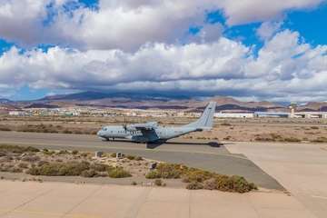 Maniobras militares en el cielo de Telde/Antonio Rico.