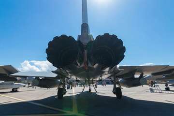 Maniobras militares en el cielo de Telde/Antonio Rico.