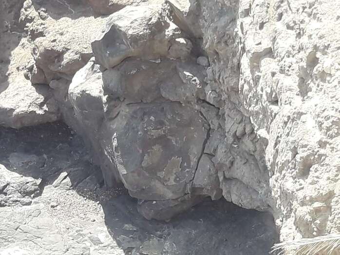 Un cartel advierte del peligro en esta zona del litoral teldense (Foto TA)