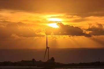 La costa de Telde al alba/Jesús Ruiz Mesa.