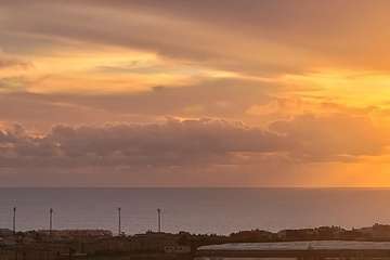 La costa de Telde al alba/Jesús Ruiz Mesa.