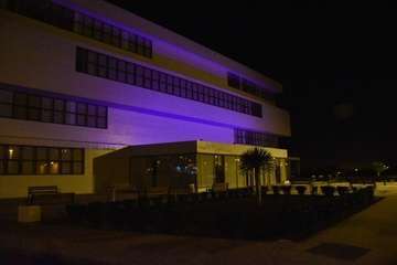 El Cubillo ya luce de violeta contra la violencia de género/F.J.S.