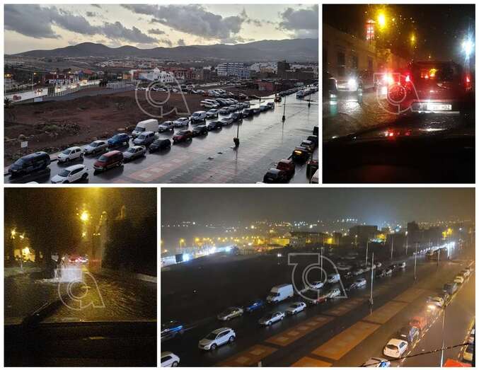 Imagen de las precipitaciones de esta tarde en el sector de Picachos/Jesús Ruiz Mesa.