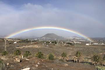 El arco iris visto de Lomo Capellanía/Rogelio Rodríguez.