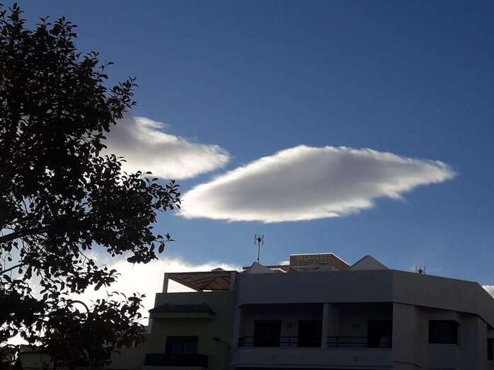 Imagen de una nube de forma lenticular/Gumersindo Hernández.