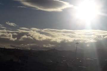 Nubes lenticulares sobre la costa de Telde/Gumersindo Hernández.