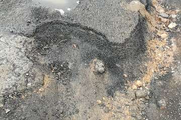 Estado de la calle de Antonio Nebrija, en Lomo los Frailes-Telde/TA.