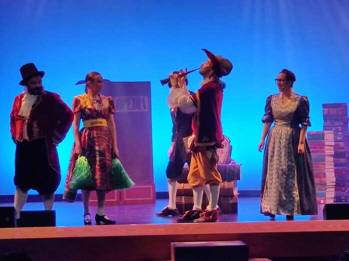 Momento de la representación de este mediodía en el Teatro de Telde/TA.