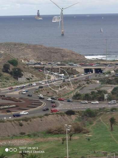 Colas captadas desde el Valle de Jinámar para acceder al CC El Mirador/TA.