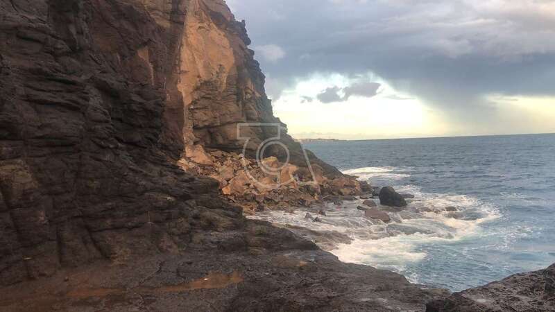 Las rocas cayeron sobre los riscos/TA.