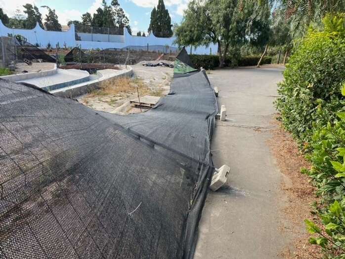 Imagen del vallado caído en el parque de San Juan / TA