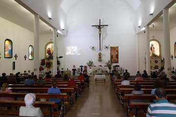 Misa en El Calero por su patrona, la Virgen de Fátima/TA.