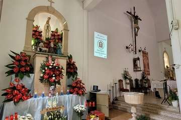 Misa en El Calero por su patrona, la Virgen de Fátima/TA.