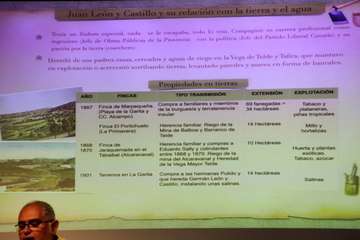 Conferencia de Juan Ismael Santana sobre el ingeniero Juan de León y Castillo/Antonio Alí y Jesús Ruiz Mesa.