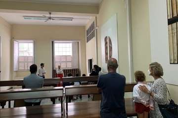  El arqueólogo teldense Abel Galindo dirigió este domingo una actividad familiar en El Museo Canario/TA,