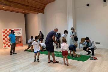  El arqueólogo teldense Abel Galindo dirigió este domingo una actividad familiar en El Museo Canario/TA,