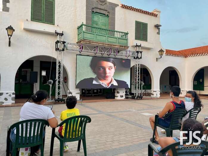 Momento de la proyección de la película ayer por la tarde-noche en la Casa de la Juventud/Francisco Javier Santana.