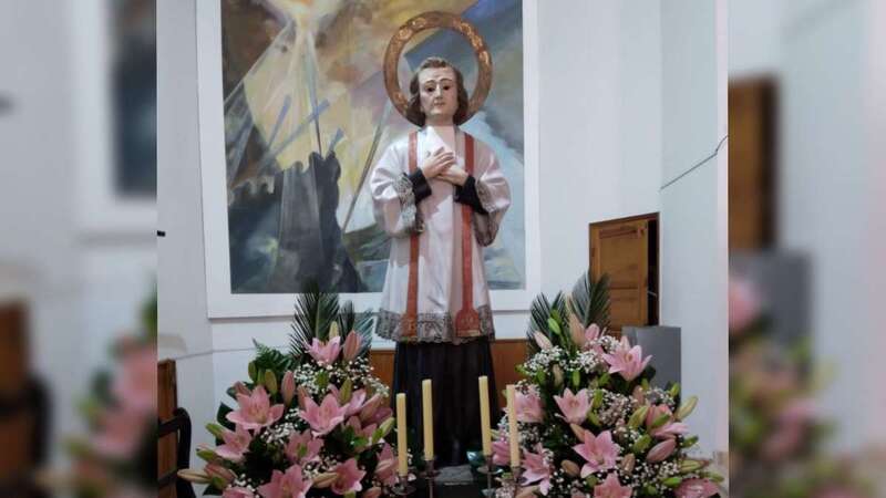 Imagen de Santo Cura de Ars venerada en la parroquia de Clavellinas/TA.
