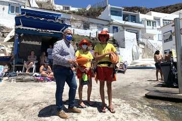 La bandera verde ondea por primera vez en Tufia, Aguadulce y Ojos de Garza/TA.