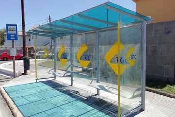  La Garita presume de nueva marquesina/TA.