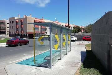  La Garita presume de nueva marquesina/TA.