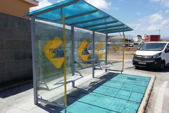  La Garita presume de nueva marquesina/TA.