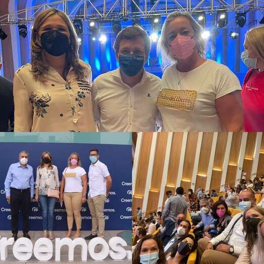 Miembros de la delegación encabezada por la presidenta local y concejala, Sonsoles Martín/TA.