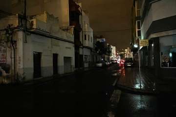Apagón del alumbrado público en calles de Los Llanos de Telde/TA.