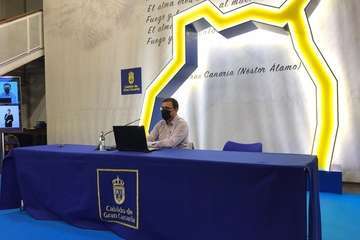 Conferencia de Abel Galindo sobre el yacimiento prehispánico de Los Melones (La Garita-Telde)/TA.