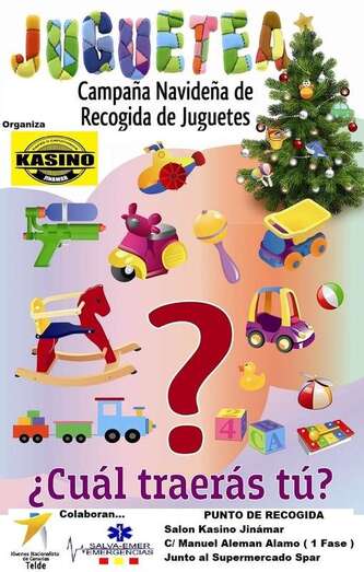 Cartel de la recogida promovida por el Kasino de Jinámar y los Jóvenes Nacionalistas de CC/TA.