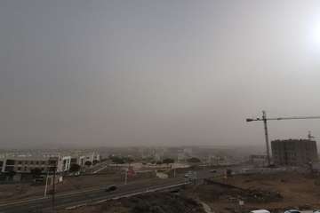 El polvo sahariano engulle a Telde/Jesús Ruiz Mesa.