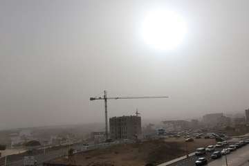 El polvo sahariano engulle a Telde/Jesús Ruiz Mesa.