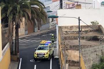 Incendio en una casa abandonada de Lomo Bristol (Telde)/TA.