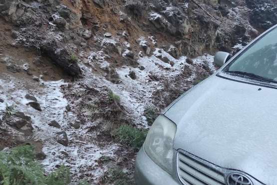  Aguanieve en la cumbre de Telde/Antonio Alí.