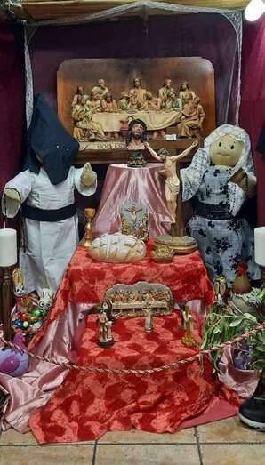 Monumento a la Semana Santa en la Churrería Melián de Telde/TA.