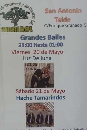 Cartel de las actuaciones y bailes para este viernes y sábado/TA.