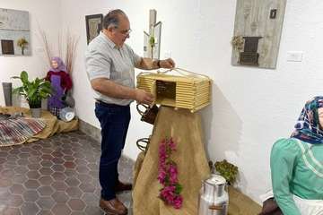  Exposición de artesanía popular canaria en las Casas Consistoriales de San Juan/TA.