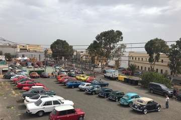 Exhibición de 4x4 y exposición de coches antiguos y clásicos en Lomo Cementerio (Telde)/TA.