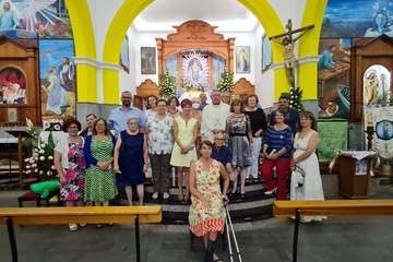 La Virgen de las Nieves regresa a su camarín en el templo de Lomo Magullo (Telde)/Francisco Javier Santana.